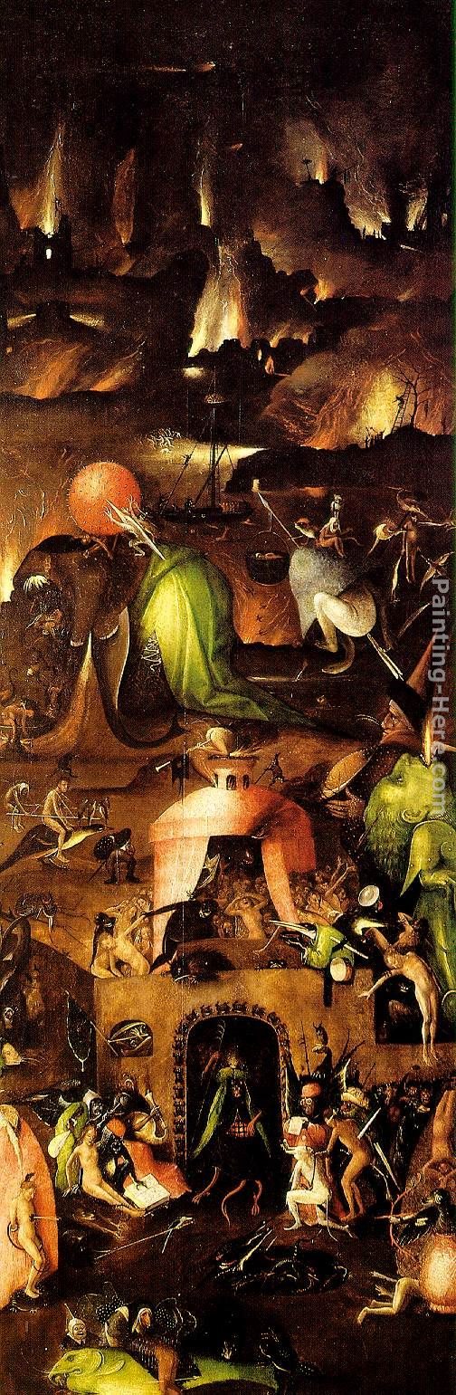 Hieronymus Bosch Last Judgement, right wing of the triptych
